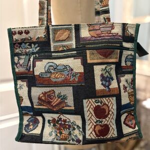Jade  Vintage Home Sweet Home Multicolor Tapestry Bag‎